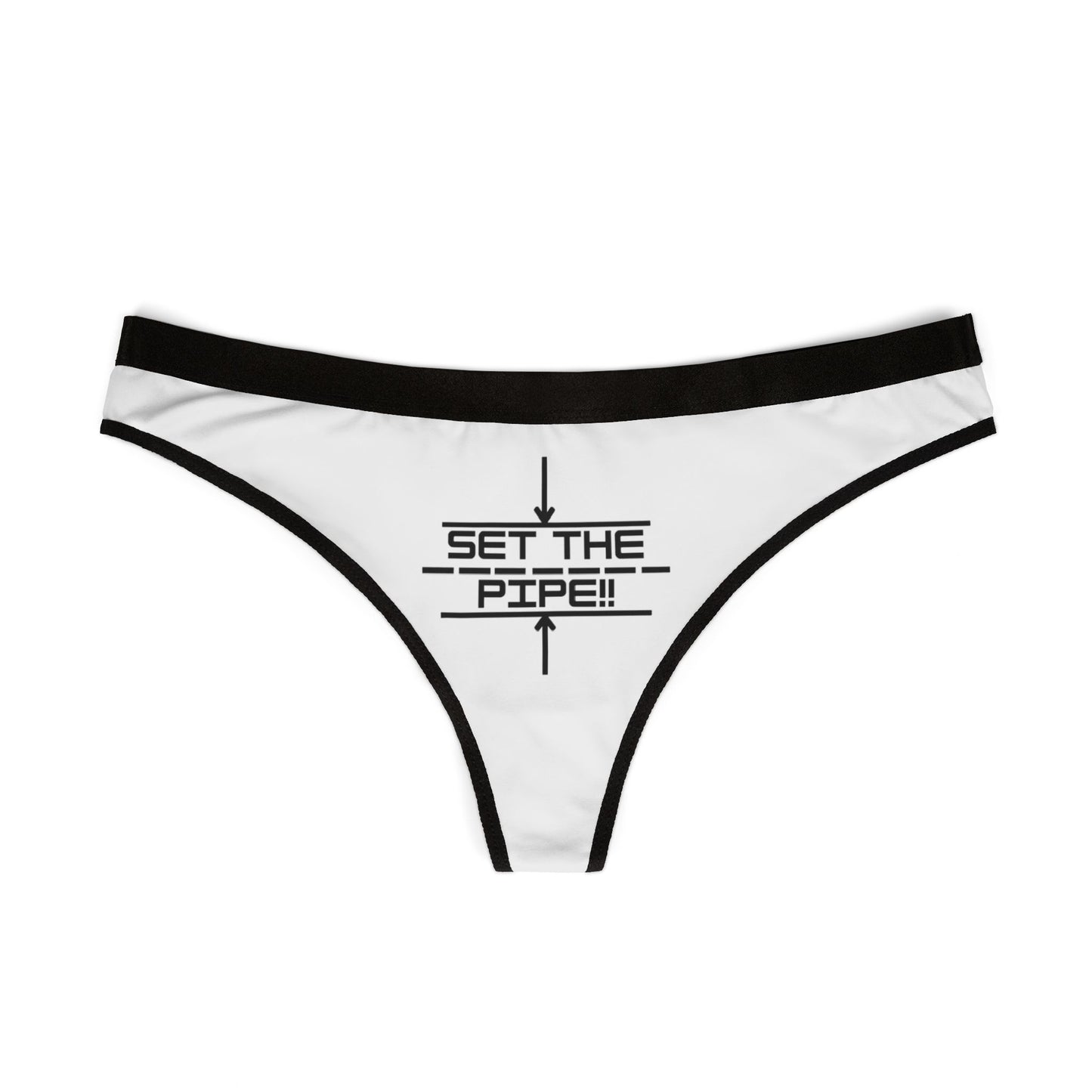 SET THE PIPE!! Women's Thongs (AOP)