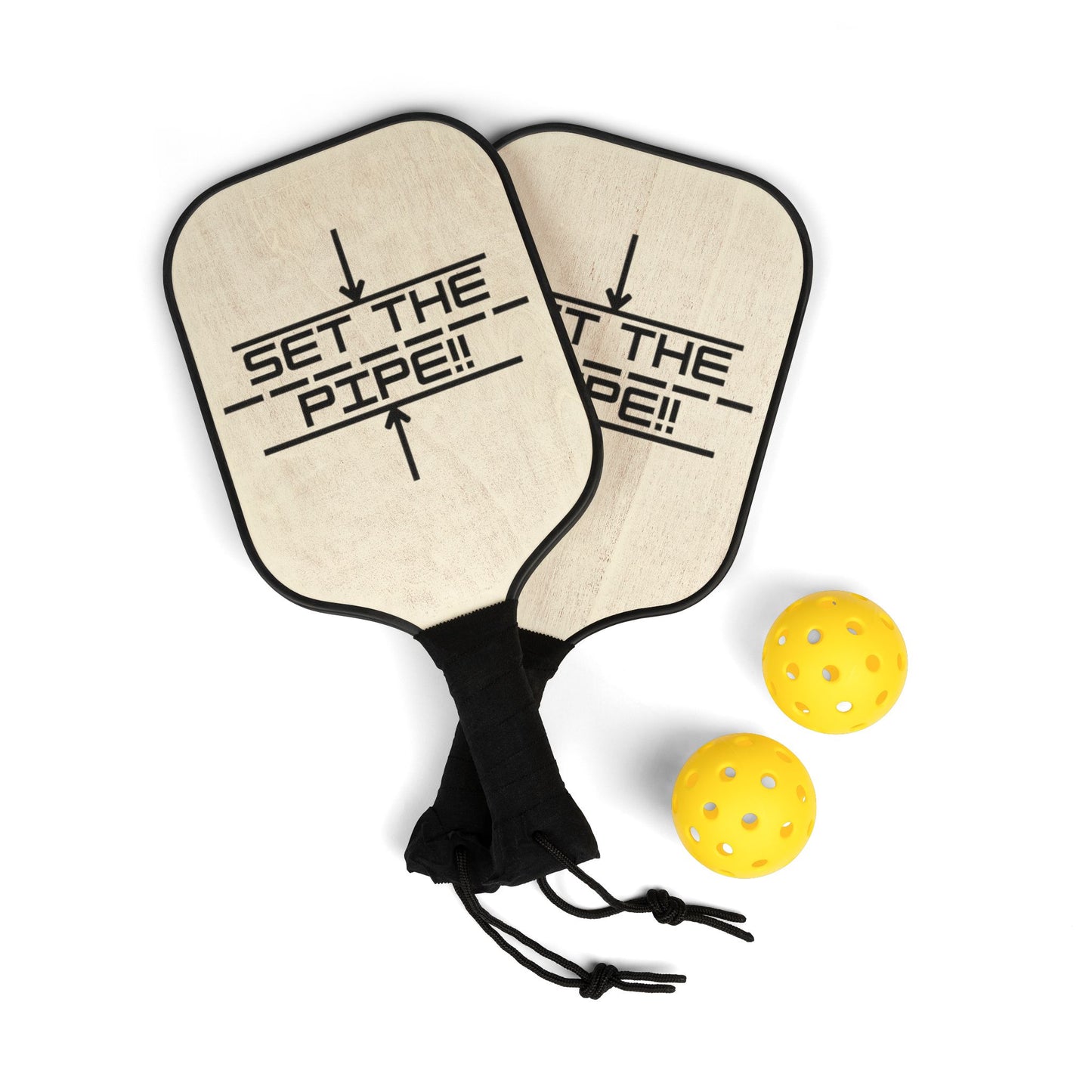 SET THE PIPE!! Pickleball Paddle Set, Fun Pickleball Gear for Players, Great Gift for Sports Lovers, Perfect for Family Game Nights.