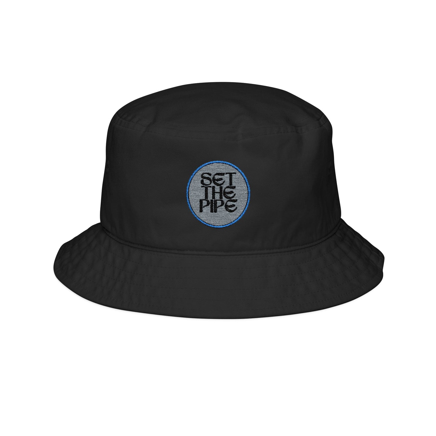 SET THE PIPE!! Green Embroidered Bucket Hat