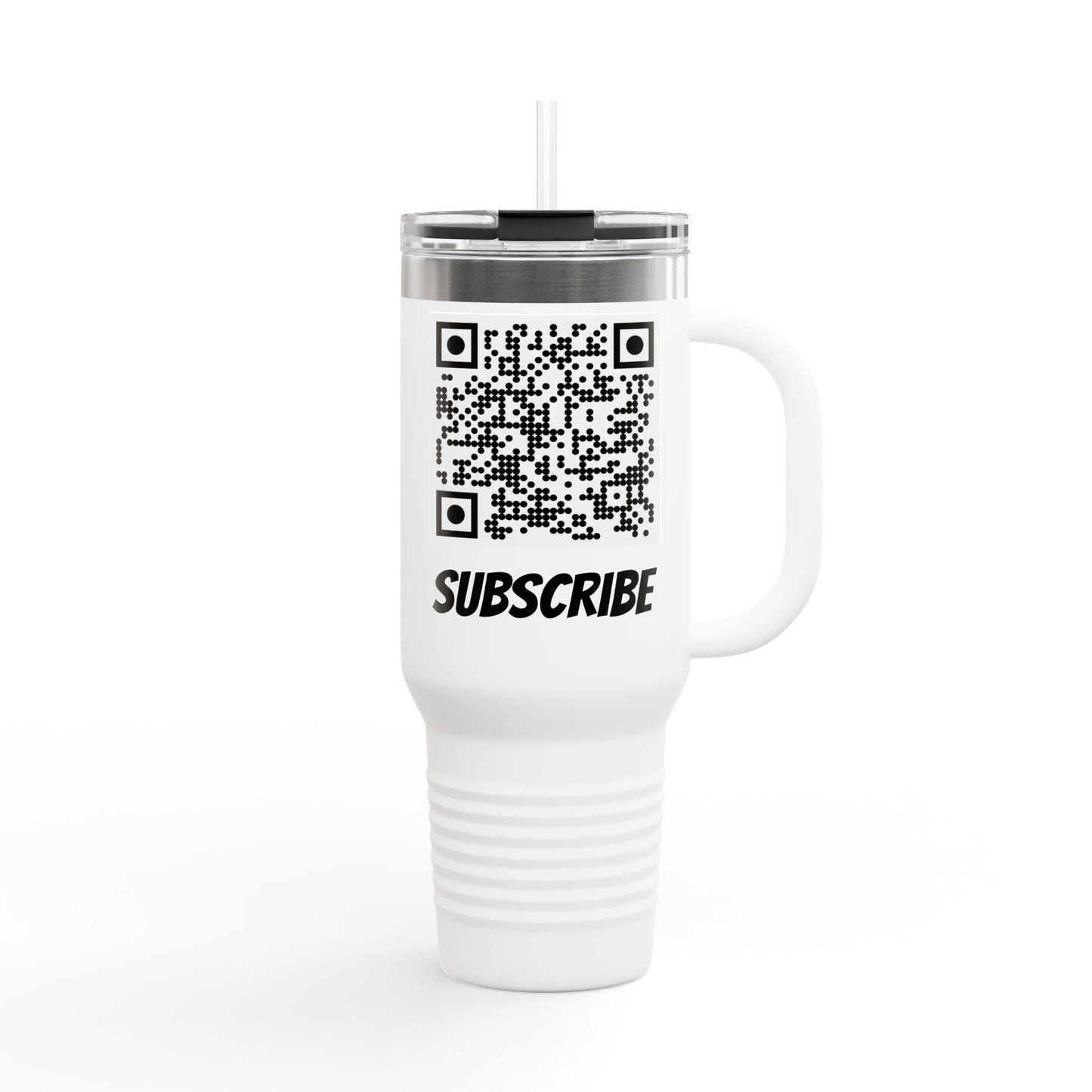 SET THE PIPE!! Insulated Travel Mug with QR Design, Perfect for Coffee Lovers, Gifts for Him or Her