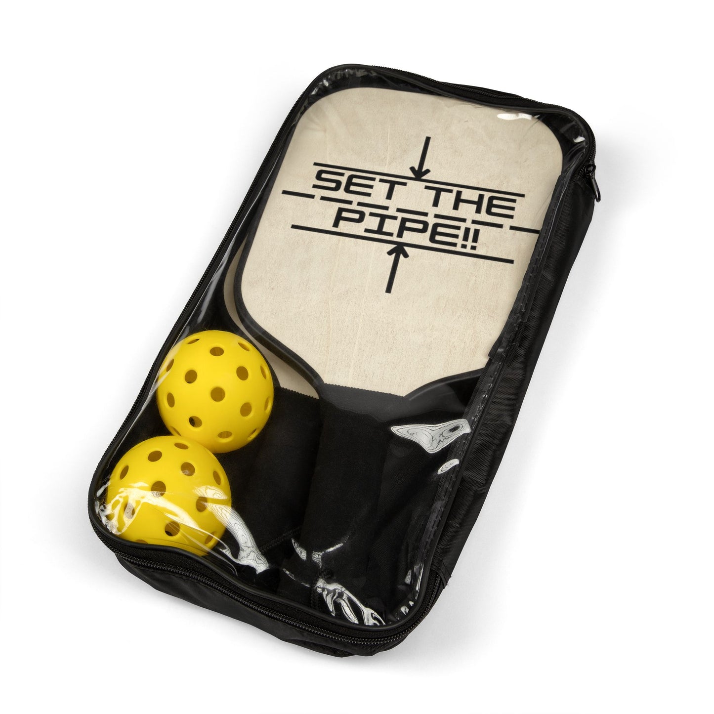 SET THE PIPE!! Pickleball Paddle Set, Fun Pickleball Gear for Players, Great Gift for Sports Lovers, Perfect for Family Game Nights.
