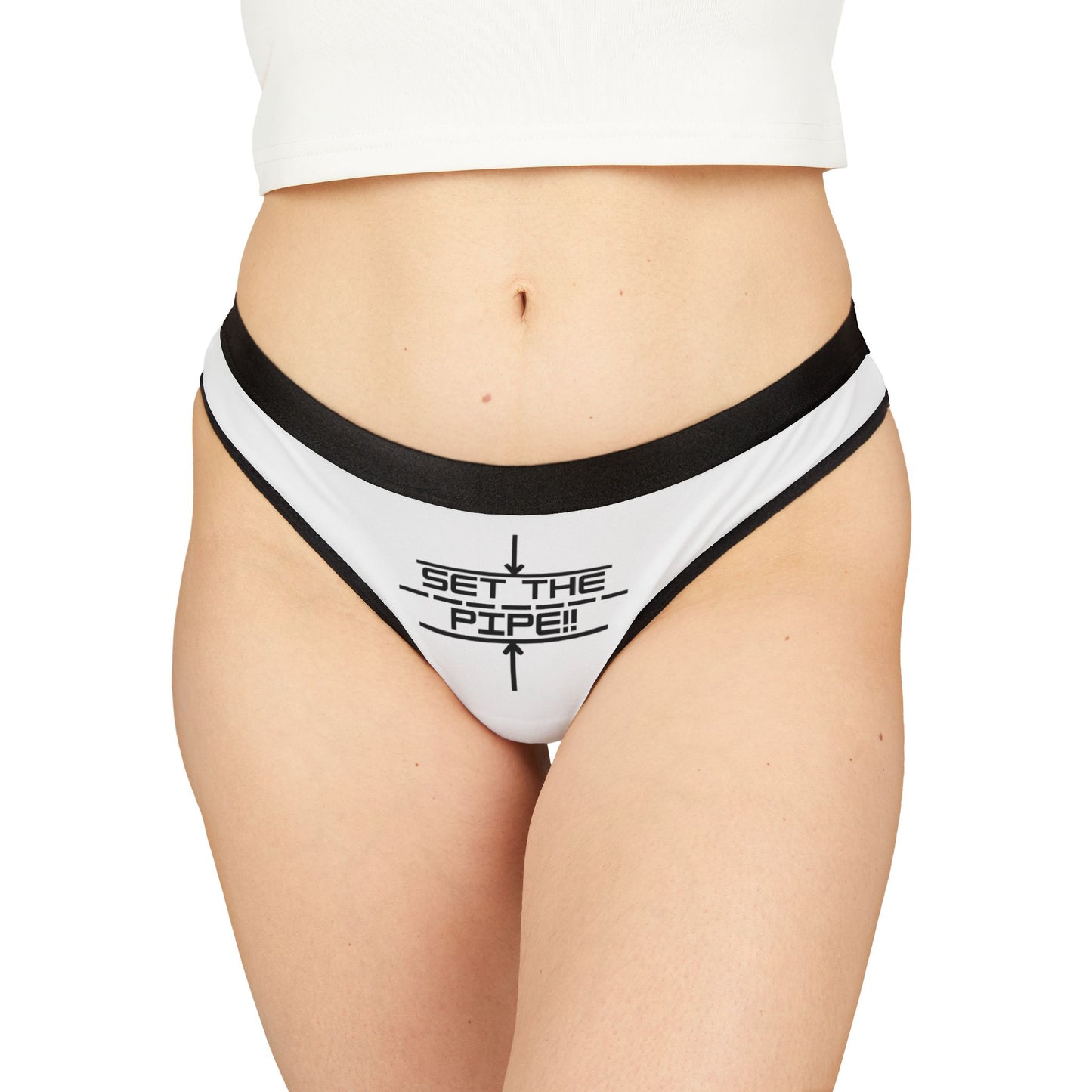 SET THE PIPE!! Women's Thongs (AOP)