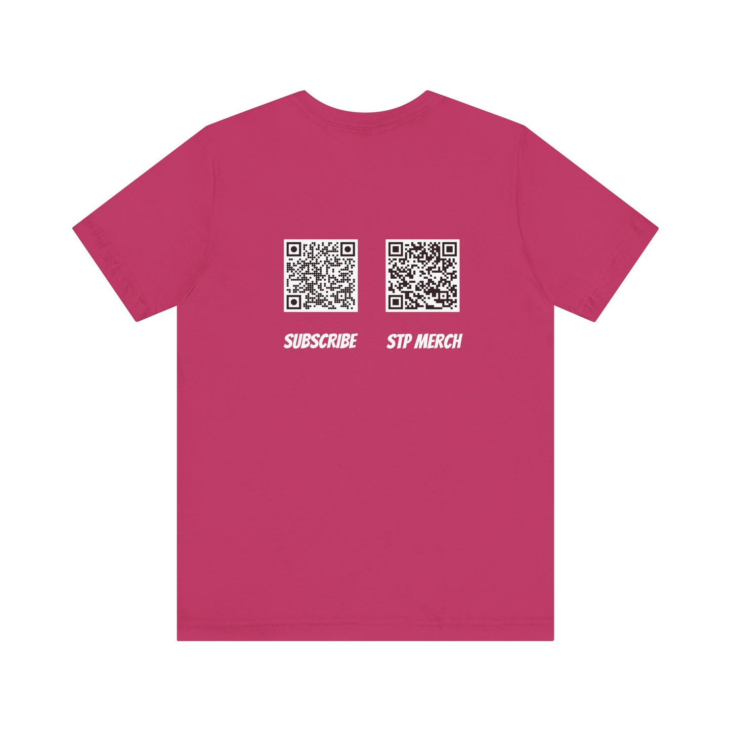 SET THE PIPE!! logo and QR codes on the back: unique unisex short sleeve design