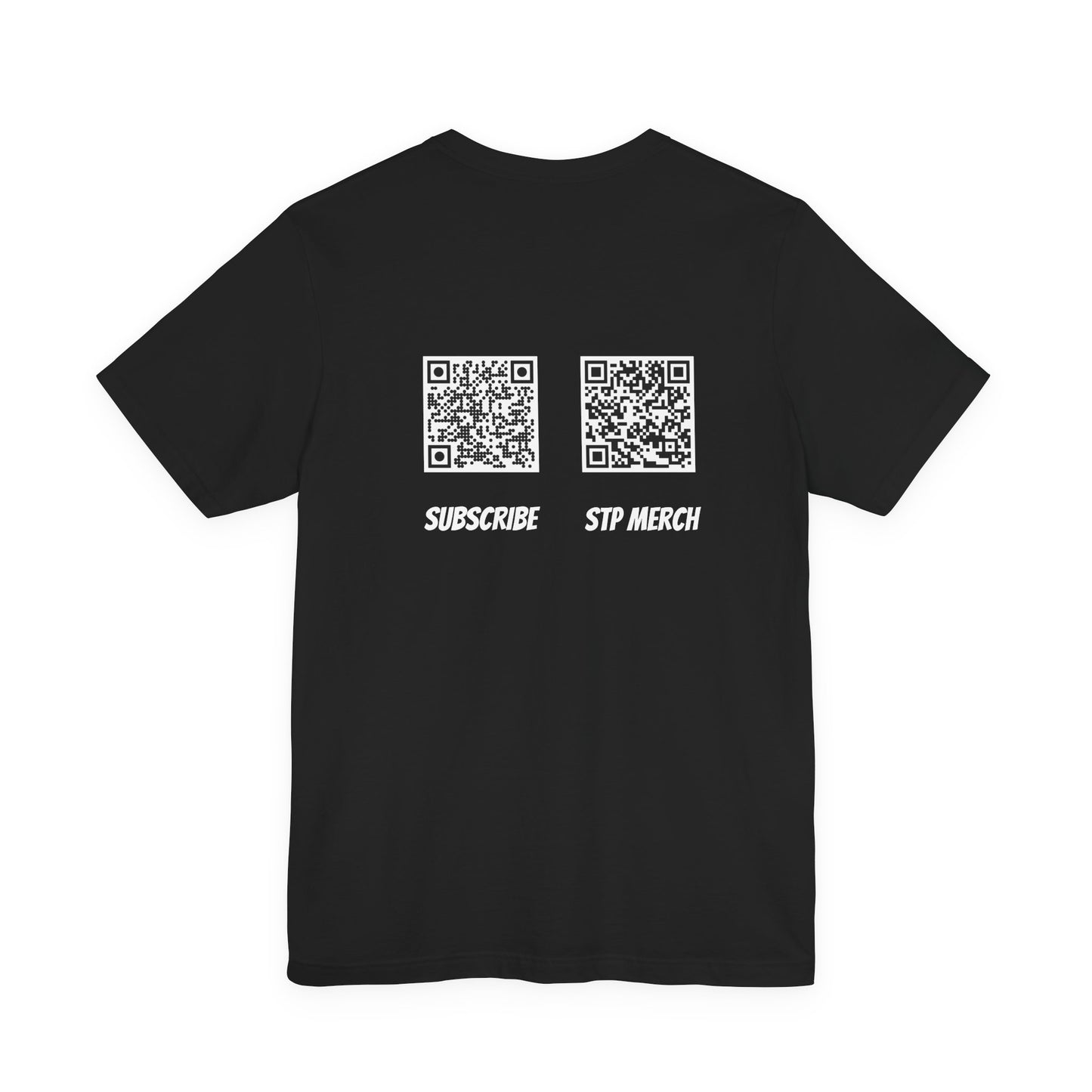 SET THE PIPE!! logo and QR codes on the back: unique unisex short sleeve design