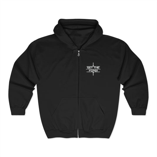 SET THE PIPE!! Unisex Heavy Blend Full Zip Hooded Sweatshirt