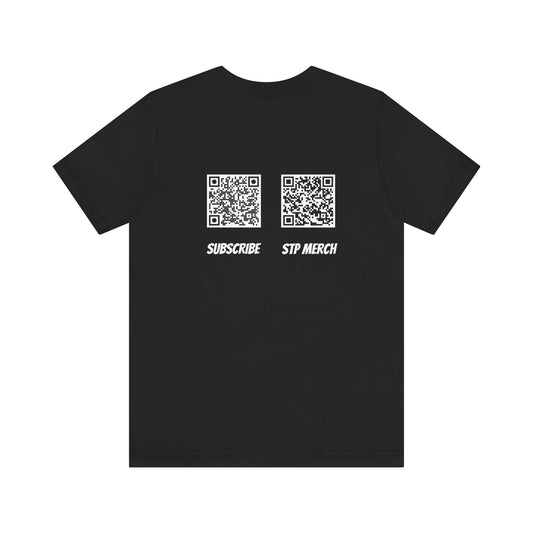 Set The Pipe!! logo and QR codes on the back:  unique unisex jersey short sleeve tee design.