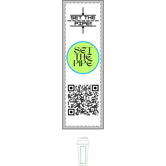 SET THE PIPE!! Vibrant Protein Shaker with QR Code