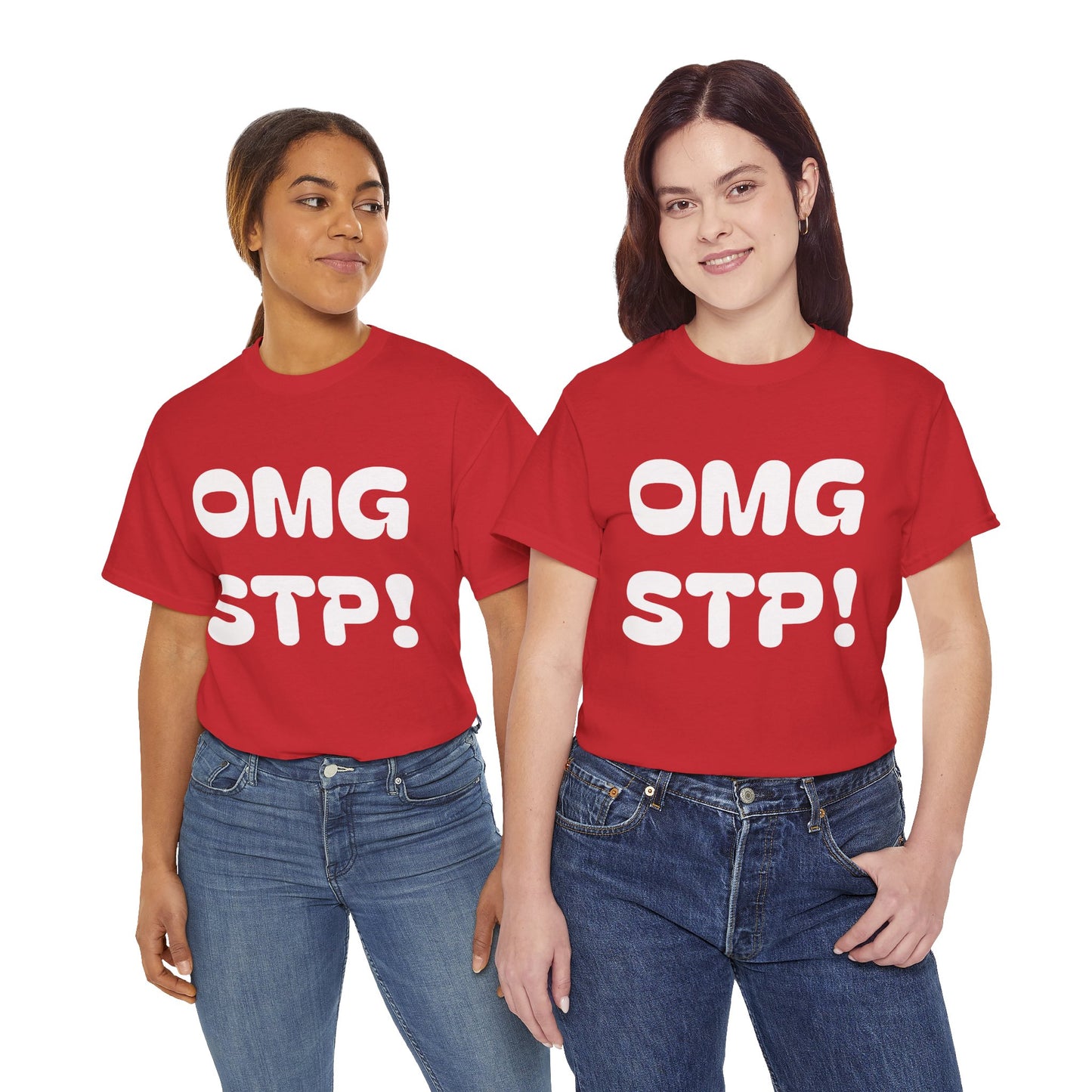 OMG STP!  What are you waiting for... SET THE PIPE!!  Bold Retro Lettering Cotton T‑Shirt